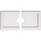 Ekena Millwork Rectangle Architectural Grade PVC Ceiling Medallion, 20"W x 10"H x 3"ID x 7"C x 1"P, Two-Piece CMP20X10RE2-03000 - alternate 1